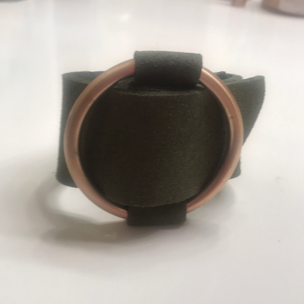 Sage green suede cuff